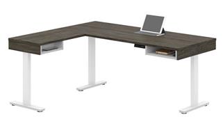 Adjustable Height Desks & Tables Bestar Office Furniture Height Adjustable L-Desk