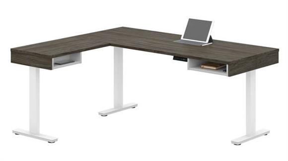 Adjustable Height Desks & Tables Bestar Office Furniture Height Adjustable L-Desk