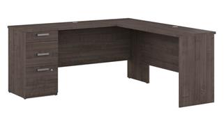 L Shaped Desks Bestar Office Furniture 65" W L-Shaped Desk with Storage