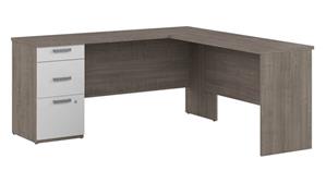 L Shaped Desks Bestar Office Furniture 65in W L-Shaped Desk with Storage