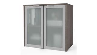 Hutches Bestar Office Furniture 30" W Hutch with Frosted Glass Doors