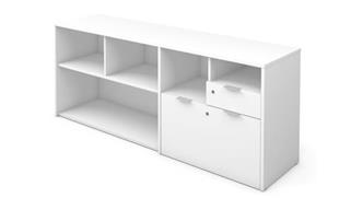 Office Credenzas Bestar Office Furniture 72" W Credenza with 2 Drawers