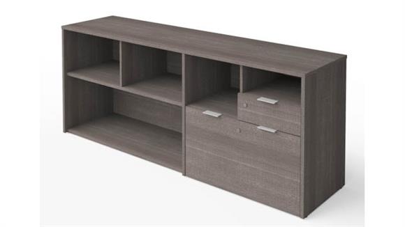 Office Credenzas Bestar Office Furniture 72" W Credenza with 2 Drawers