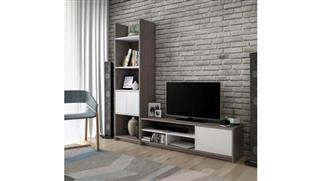 TV Stands Bestar Office Furniture 2-Piece TV Stand and Storage Tower Set