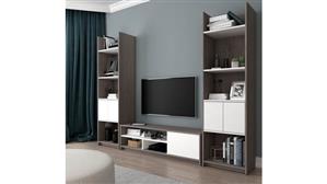 TV Stands Bestar Office Furniture 3-Piece TV Stand and 2 Storage Towers Set