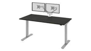 Adjustable Height Desks & Tables Bestar Office Furniture 60" W 30” D Standing Desk with Dual Monitor Arm