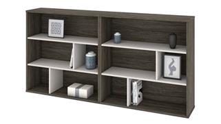Bookcases Bestar Office Furniture 2-Piece Asymmetrical Shelving Unit Set