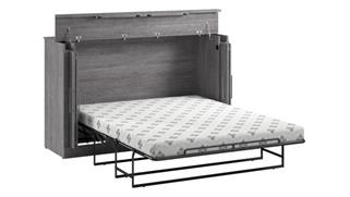 Murphy Beds - Queen Bestar Office Furniture 75in W Queen Cabinet Bed with Mattress