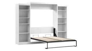 Murphy Beds - Queen Bestar Office Furniture 115in W Queen Murphy Bed with 2 Closet Organizers