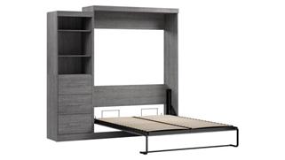 Murphy Beds - Queen Bestar Office Furniture 90in W Queen Murphy Bed and Closet Organizer with Drawers