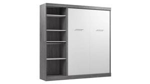 Murphy Beds - Full Bestar Office Furniture 84in W Full Murphy Bed with Closet Organizer