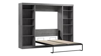 Murphy Beds - Full Bestar Office Furniture 109in W Full Murphy Bed and 2 Closet Organizers