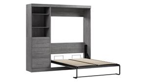 Murphy Beds - Full Bestar Office Furniture 84in W Full Murphy Bed and Closet Organizer with Drawers
