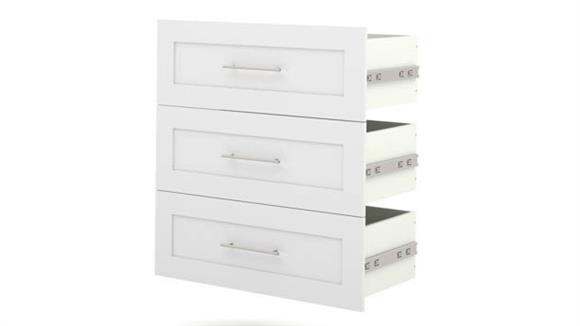 Storage Cabinets Bestar Office Furniture 3-Drawer Set for 36" Storage Unit
