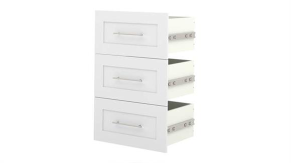 Storage Cabinets Bestar Office Furniture 3-Drawer Set for 25" Storage Unit