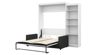 Murphy Beds Bestar Office Furniture 96" W Queen Murphy Bed, a Storage Unit and Sofa