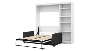 Murphy Beds Bestar Office Furniture 90" W Full Murphy Bed, a Storage Unit and Sofa