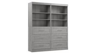 Closet Storage & Organizers Bestar Office Furniture 72in W Closet Organizer with Drawers