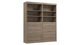 Closet Storage & Organizers Bestar Office Furniture 72in W Closet Organizer with Drawers