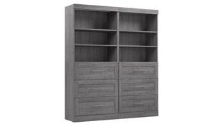 Closet Storage & Organizers Bestar Office Furniture 72in W Closet Organizer with Drawers (Set of 2)