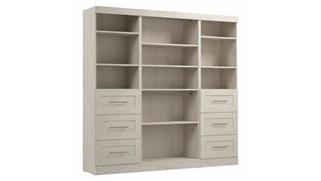 Closet Storage & Organizers Bestar Office Furniture 86in W Closet Organization System with Drawers