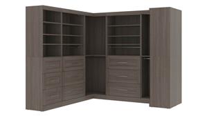 Storage Cabinets Bestar Office Furniture 161" W Walk-In Closet Organizer Set