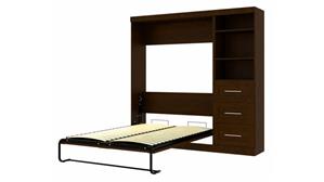 Murphy Beds - Full Bestar Office Furniture 84in W Full Murphy Bed and Storage Unit with Drawers