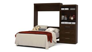 Murphy Beds - Queen Bestar Office Furniture 101in W Queen Murphy Wall Bed and Storage Unit with Drawers