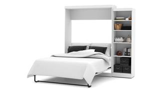 Murphy Beds - Queen Bestar Office Furniture 90" W Queen Murphy Bed with Storage Unit