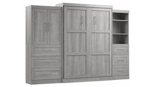 Murphy Beds - Queen Bestar Office Furniture Queen Murphy Bed with Open and Concealed Storage (126in W)