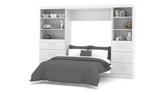 Murphy Beds Bestar Office Furniture 120" W  Full Murphy Wall Bed and 2 Storage Units with Drawers
