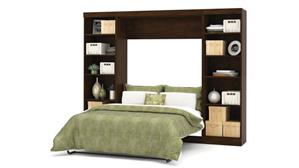 Murphy Beds Bestar Office Furniture 109" W Full Murphy Wall Bed with 2 Storage Units