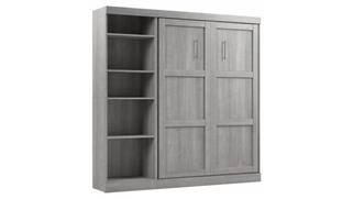 Murphy Beds - Full Bestar Office Furniture Full Murphy Bed with Shelving Unit (84in W)