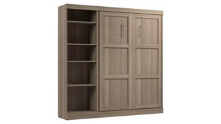Murphy Beds - Full Bestar Office Furniture Full Murphy Bed with Shelving Unit (84in W)