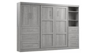 Murphy Beds - Full Bestar Office Furniture 120in W Full Murphy Bed and 2 Storage Units with Drawers