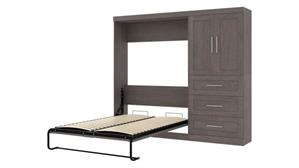 Murphy Beds Bestar Office Furniture 120" W Full Murphy Bed and 2 Storage Units with Drawers
