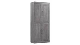 Closet Storage & Organizers Bestar Office Furniture 36in W Closet Storage Cabinet with 4 Doors