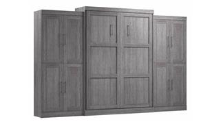 Murphy Beds - Queen Bestar Office Furniture 136in W Queen Murphy Bed with 2 Storage Cabinets with Doors