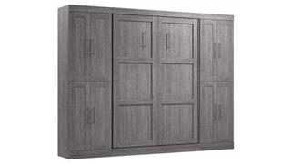 Murphy Beds - Full Bestar Office Furniture 109in W Full Murphy Bed with Storage Cabinets