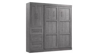 Murphy Beds - Full Bestar Office Furniture 84in W Full Murphy Bed with Closet Organizer with Drawers