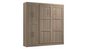 Murphy Beds - Full Bestar Office Furniture 84in W Full Murphy Bed with Closet Organizer