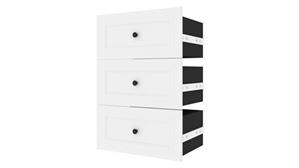 Closet Storage & Organizers Bestar Office Furniture 3 Drawer Set (for Versatile 25in W Shelving Unit)