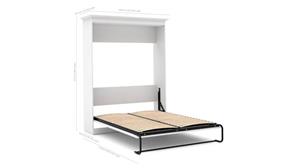 Murphy Beds - Full Bestar Office Furniture 64in W Full Murphy Wall Bed