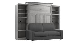 Murphy Beds - Queen Bestar Office Furniture 92in W Queen Murphy Bed, 2 Storage Units and Sofa