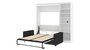 Murphy Beds - Full Bestar Office Furniture 84" W Full Murphy Bed, a Storage Unit and Sofa