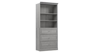 Storage Cabinets Bestar Office Furniture 36in W Closet Organizer with Drawers