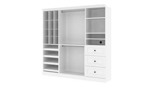 Storage Cabinets Bestar Office Furniture 86in W Closet Organization System with Drawers