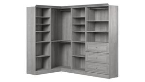 Closet Storage & Organizers Bestar Office Furniture 97in W Walk-In Closet Organizer
