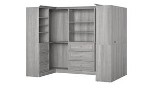 Closet Storage & Organizers Bestar Office Furniture 108in W U-Shaped Walk-In Closet Organizer