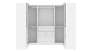 Closet Storage & Organizers Bestar Office Furniture 108" W U-Shaped Walk-In Closet Organizer